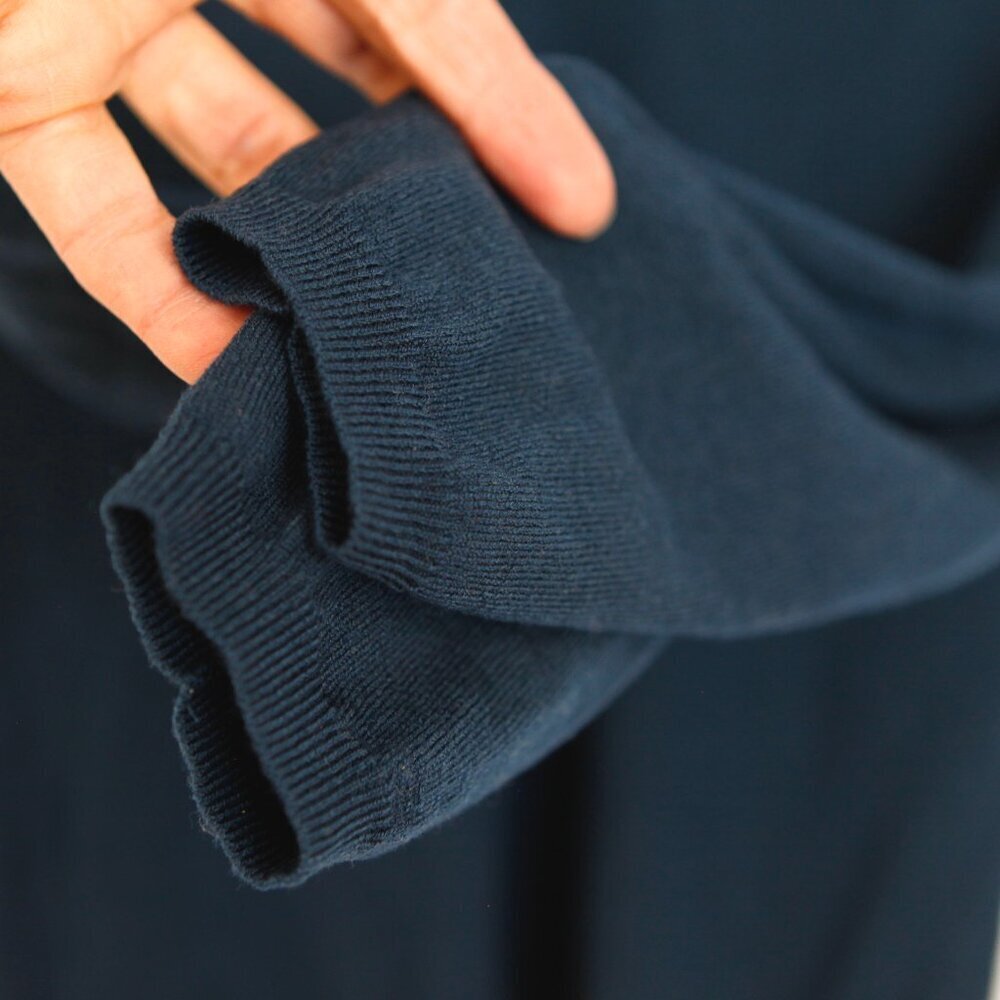 Theory Wool Dark Blue/Green Lightweight‎ V-Neck Pullover Sweater Sz XS - Picture 4 of 11